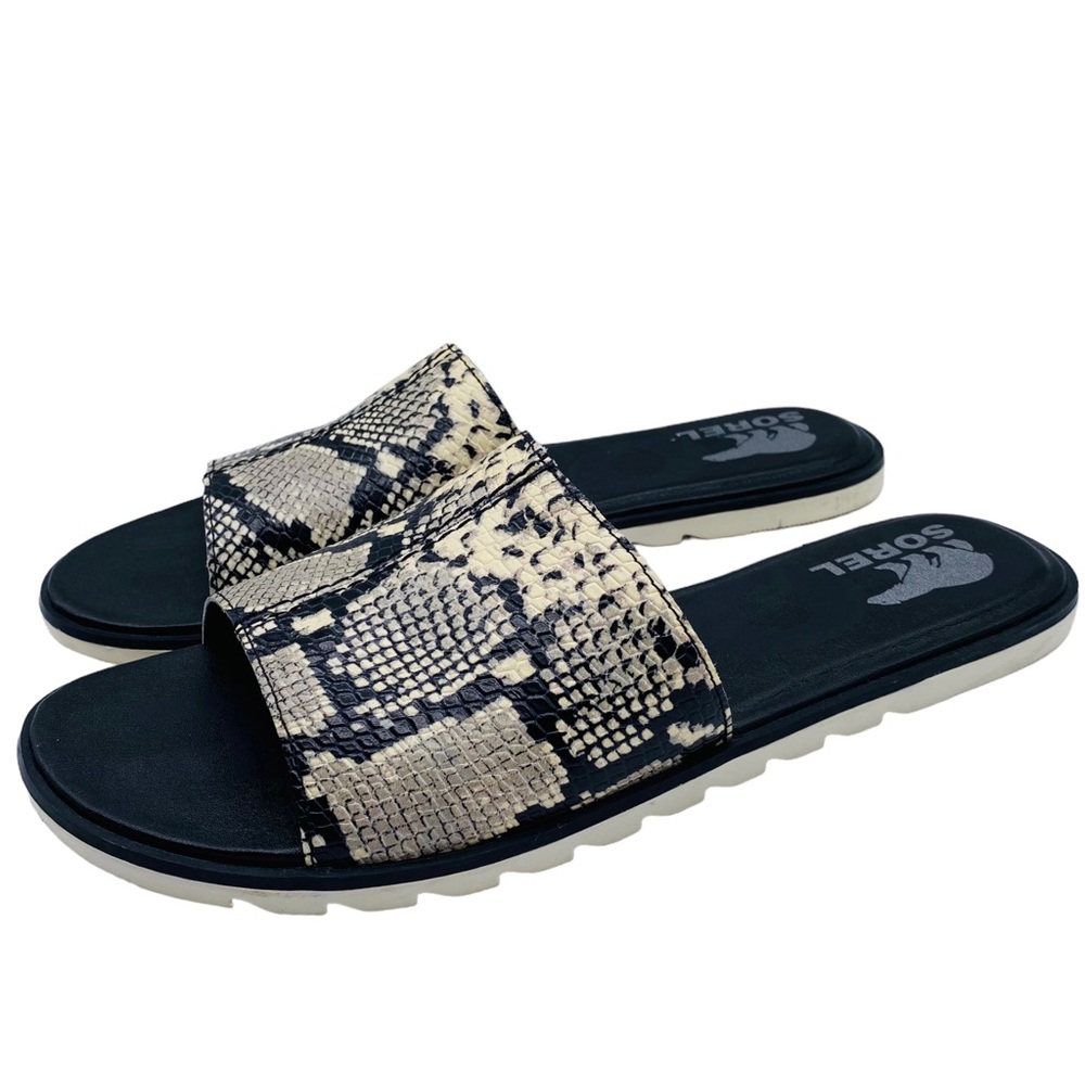 Sorel Slide Sandal Ella II Leather Snake Size 10